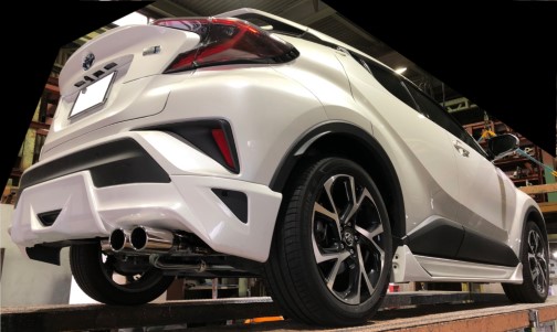 C-HRハイブリッド用PFSループサウンドマフラー（TRDバンパー：2本出し